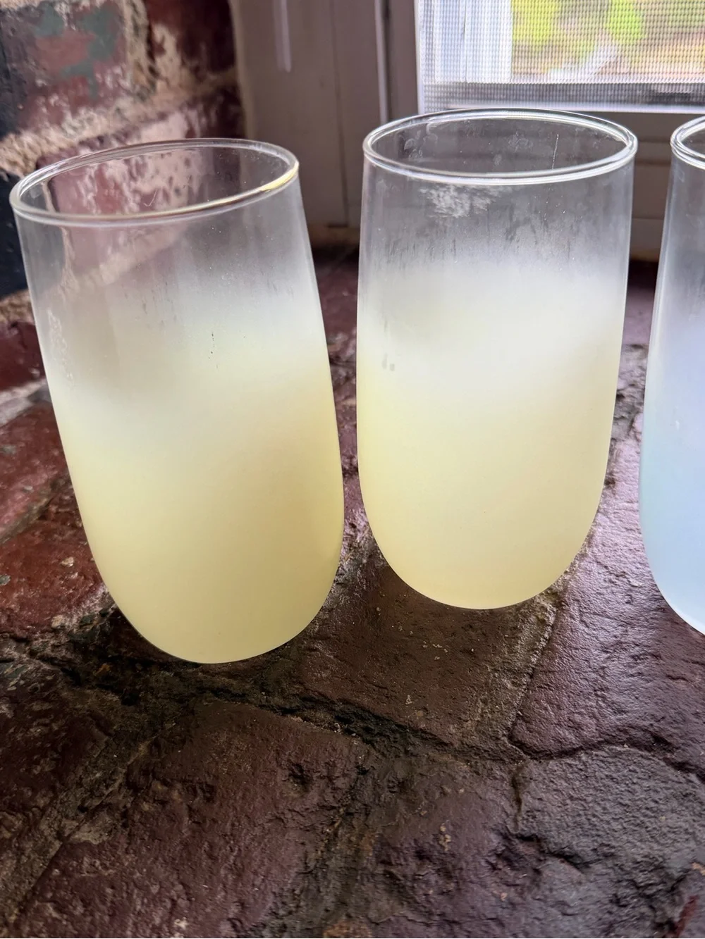 Midcentury modern Blendo drinking glasses multi color set of 4